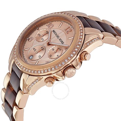 michael kors ladies blair rose gold watch|two tone rose gold watch.